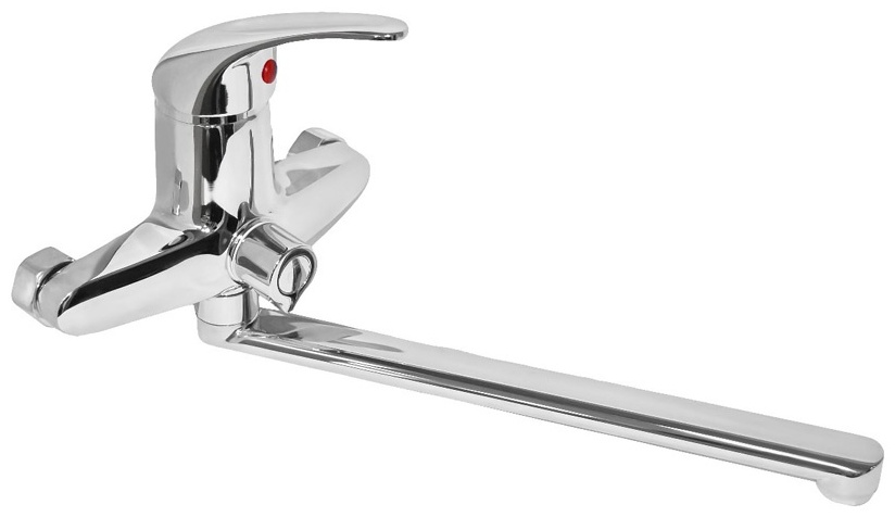 Смеситель ОПТИМА ванна 40 мм, перекл.дивертор., излив 30 см, L, ОB2005 - артикул K0000073096