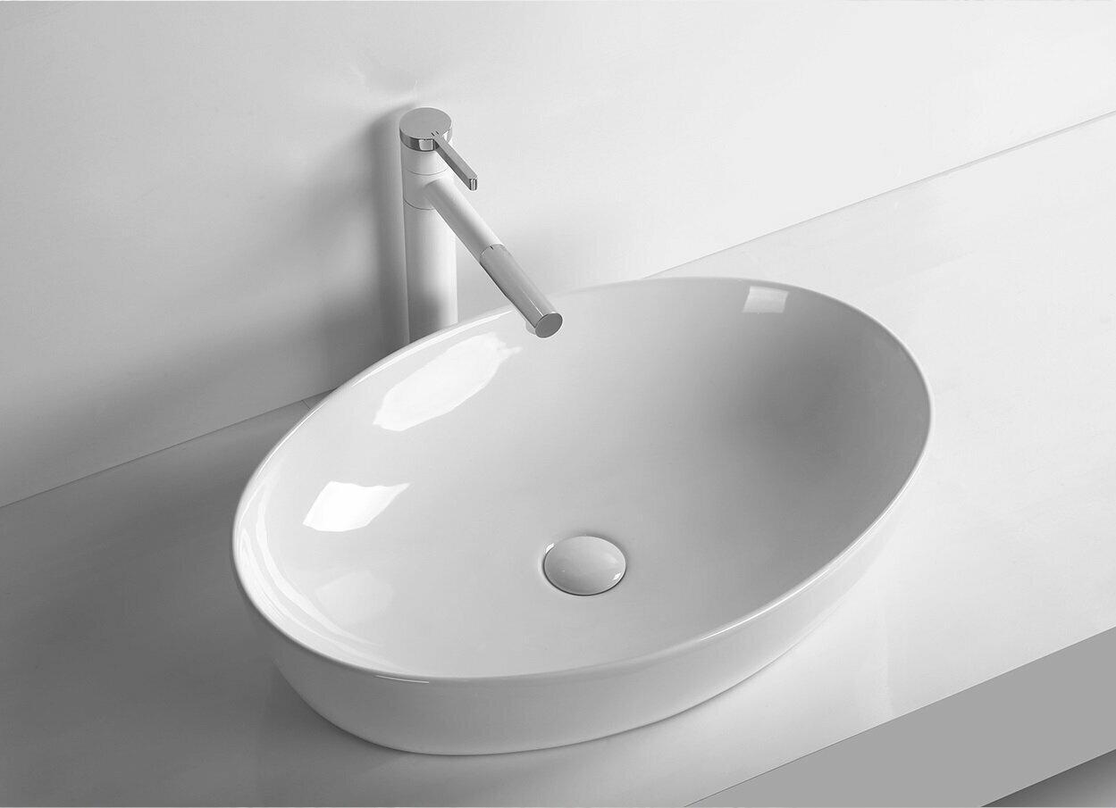 CR8023 Раковина накладная, белая, овал 610*410*145 Cerutti SPA - артикул K0000095896