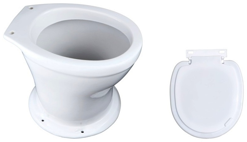 Унитаз (Лобня) Дачный белый, сиденье (пластиковое крепление) - артикул K0000182168