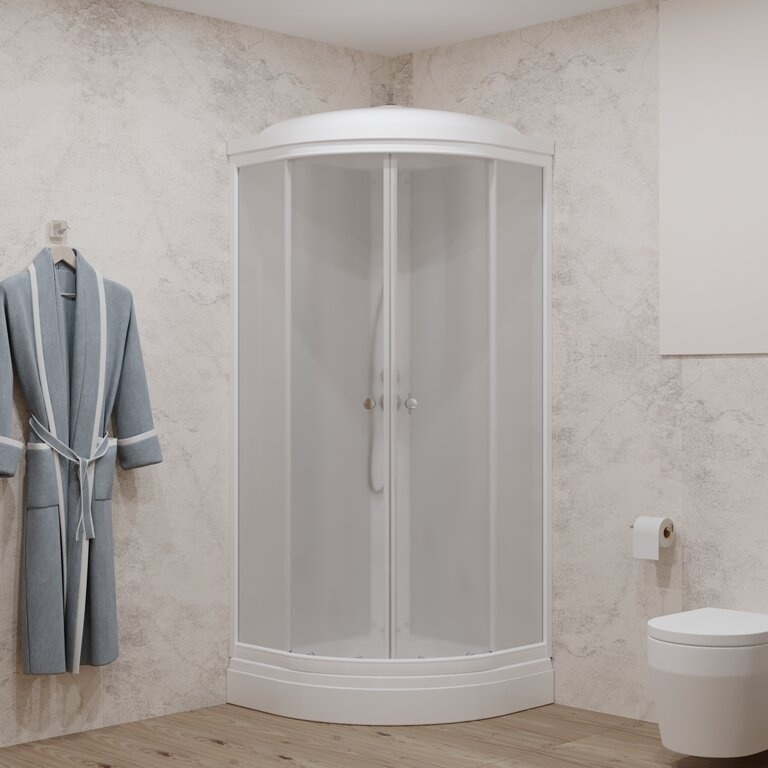 ДК "Ультра" 80*80 А" 1/4 круга, низк. подд., Белый, прозр, (8м КС56(1),ДН4,СТ22(1),КР16,ЗС23(1),ПД22,D90,КН-8(1)) - артикул K0000183662