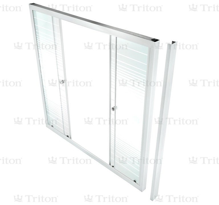 Штора 2 двери 1500 Аква, Полосы, Белый - артикул K0000067807