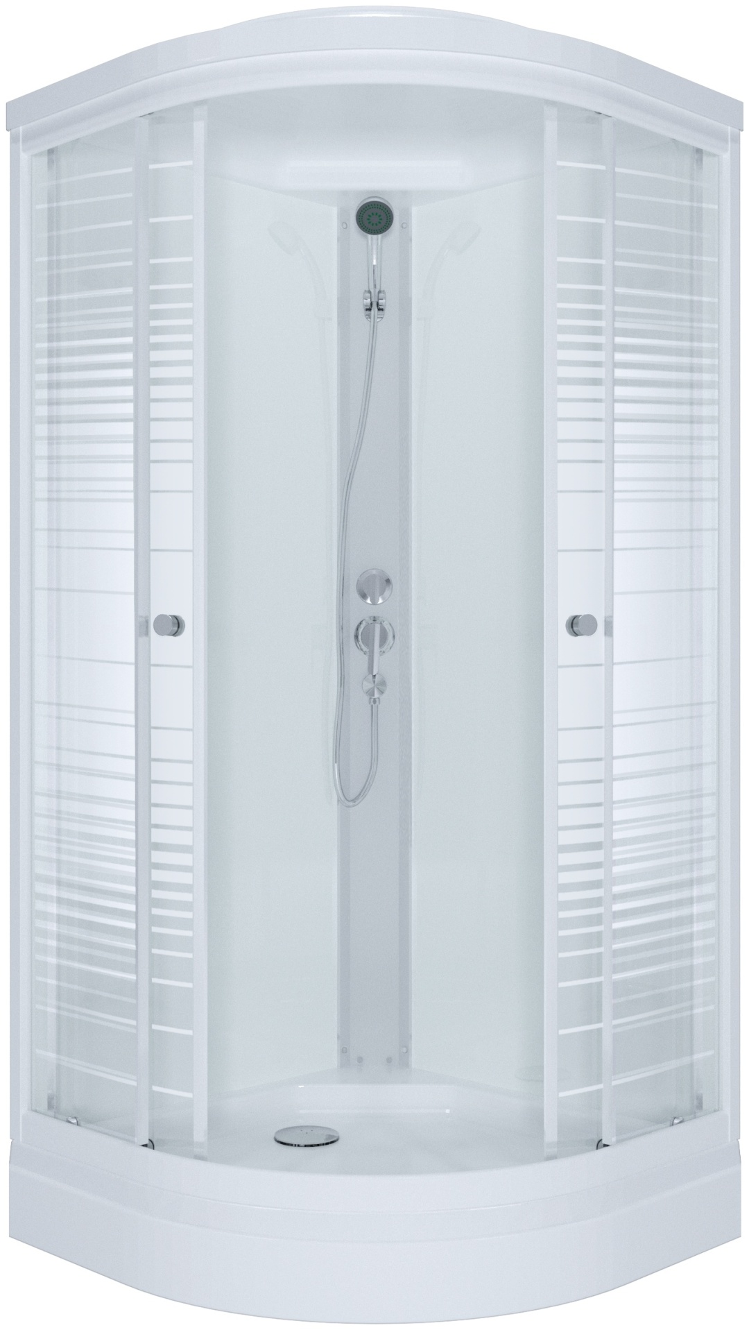 ДК "Стандарт/Полосы 90*90 А" 1/4 круга, низ. подд., Аква, Полосы, Белый(Кс-32(1),ЗС-11(1), ПД2(1), КР-3(1),СТ-14(1), ДН-4(1), КН3(1)+сифон D90мм) - артикул K0000169891