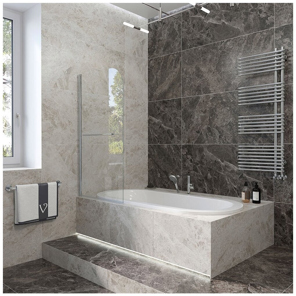 Душевая шторка Veconi PL-79 Арт. PL79-80-01-C4 Стекло прозрачное/5 мм - артикул K0000169028