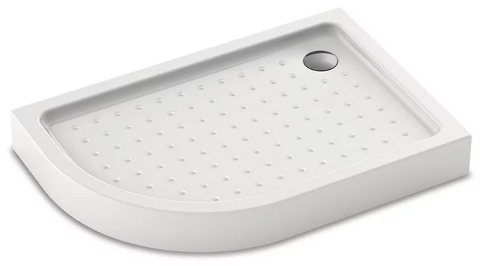 Душевой поддон Veconi TZ55R Арт. TZ55R-10080-C5 Акриловый (1000x800x150, белый, асимметричный, правы - артикул K0000169122