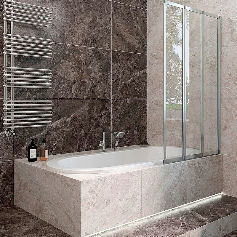 Душевая шторка Veconi PL-73R Арт. PL73R-90-01-19C4 Стекло прозрачное/4 мм - артикул K0000169014