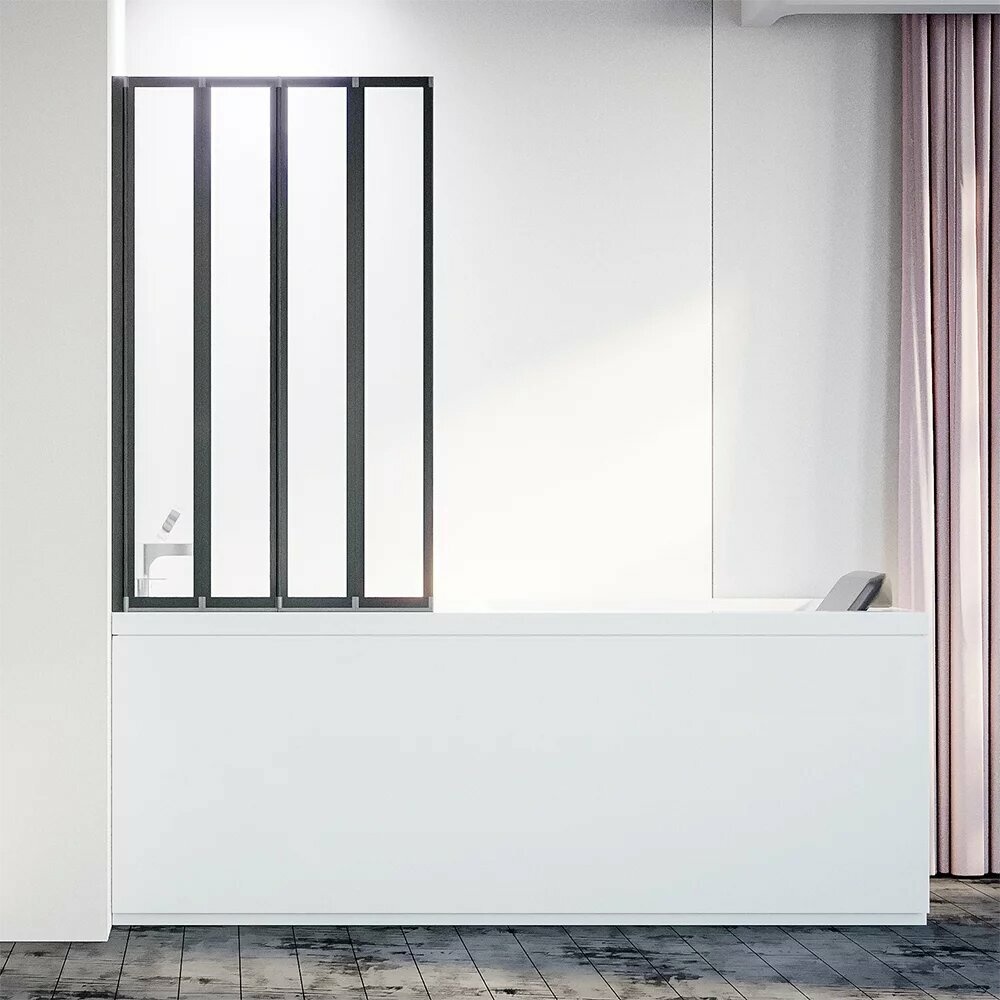 Душевая шторка Veconi PL-74BL Арт. PL74BL-90-01-19C4 Стекло прозр./4 мм (уст.905-920,выс.1500) - артикул K0000169015