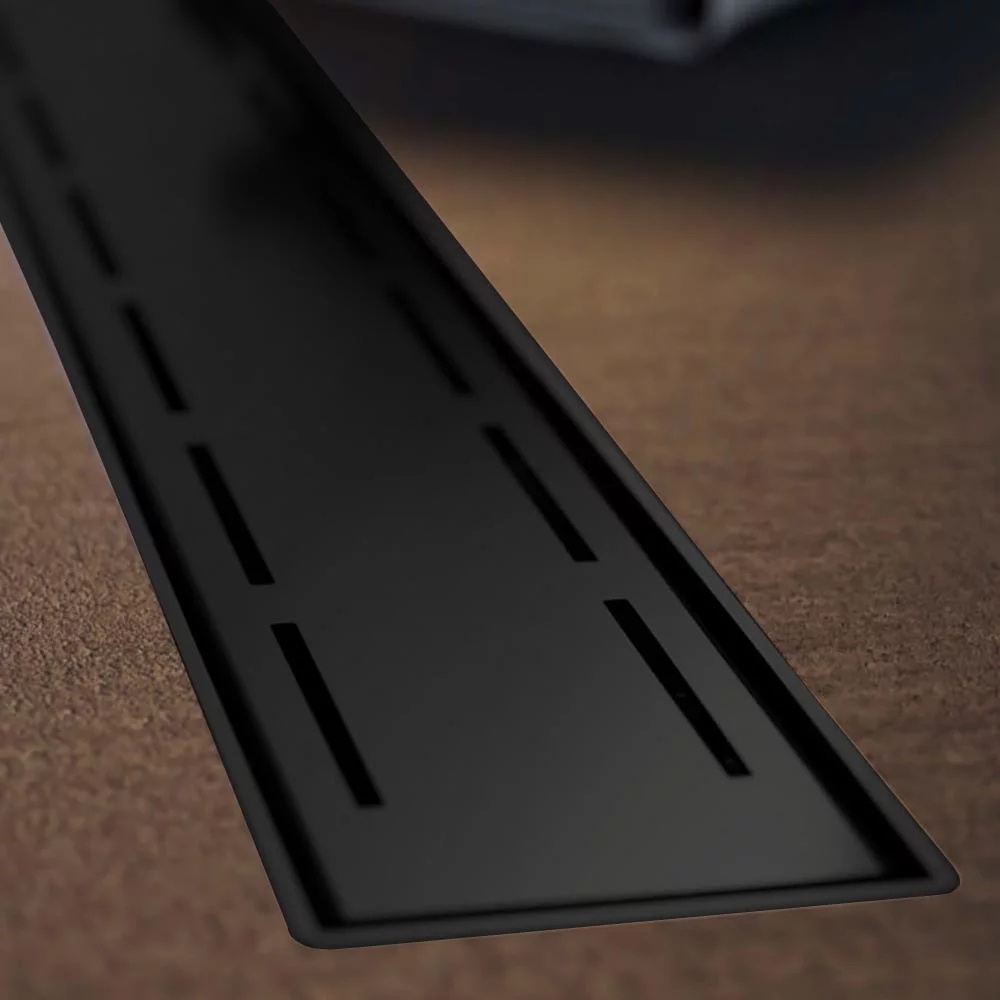 (V650LB) Водоотводящий желоб VECONI BLACK 650 мм LINE - с боковым сливом D 40 - артикул K0000168483