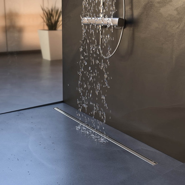 (V700SL) Щелевой водоотводящий желоб 700 мм SLIM LINE - с боковым сливом D 50 - артикул K0000168491