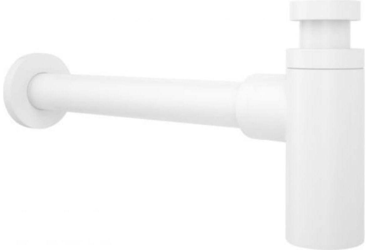 Металлический сифон для раковины Wellsee Drainage System 182108000, цвет матовый белый - артикул K0000129366