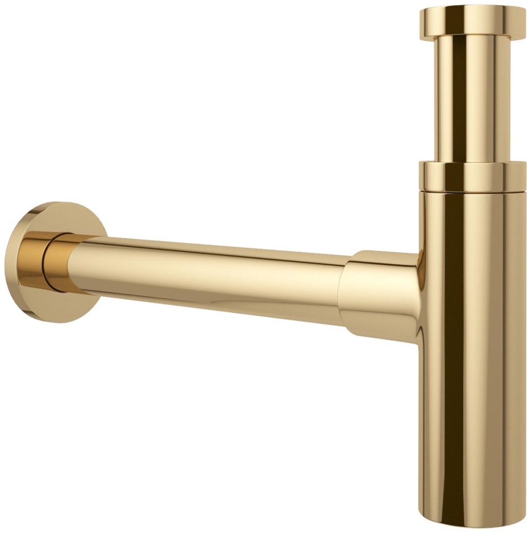 Металлический сифон для раковины Wellsee Drainage System 182121000 , цвет золото - артикул K0000129379