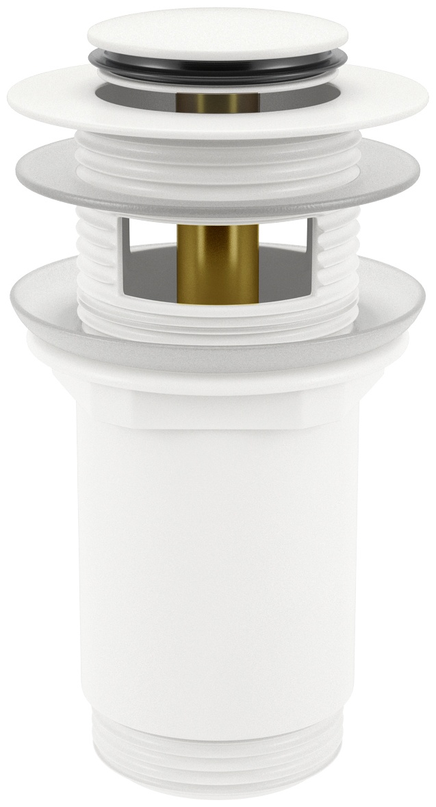 Металлический донный клапан для раковины Wellsee Drainage System 182133000, цвет матовый белый - артикул K0000129439