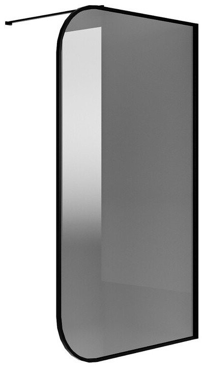 Душ. перегородка NG-689-90TBLACK (90*200) черный матовый, стекло тонированное,1 место (без поддона) - артикул K0000165561