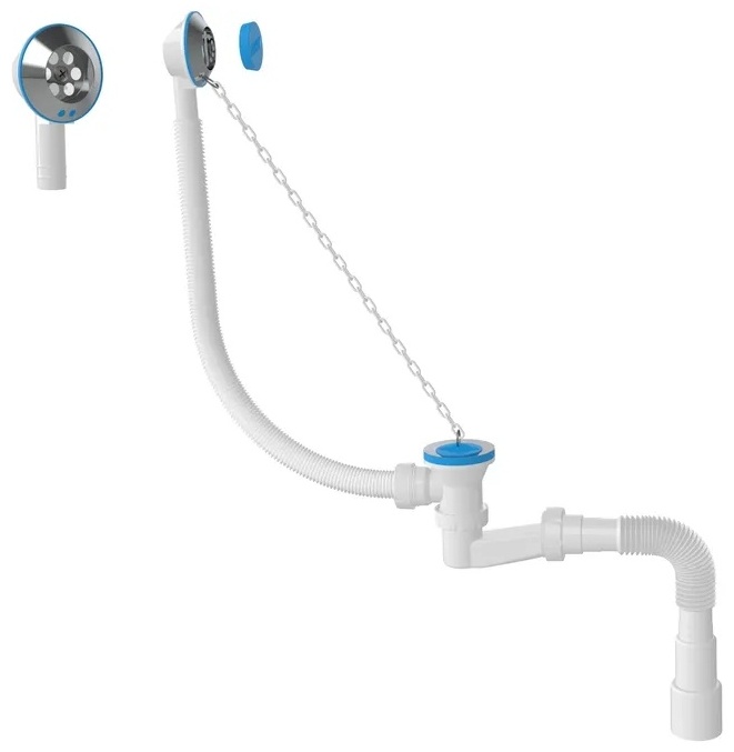 сифон 1 1/2 для ванны низкий  выпуск 70мм,  - артикул K0000032636