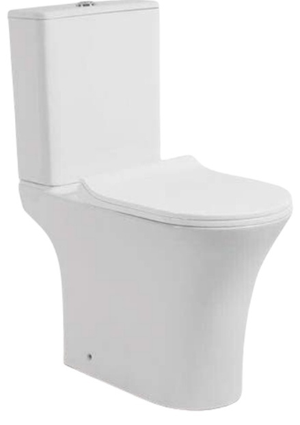 Унитаз-компакт напольный BERNINA с бачком (650*340*770) безободковый, крышка тонкая дюропласт с микр - артикул K0000056490