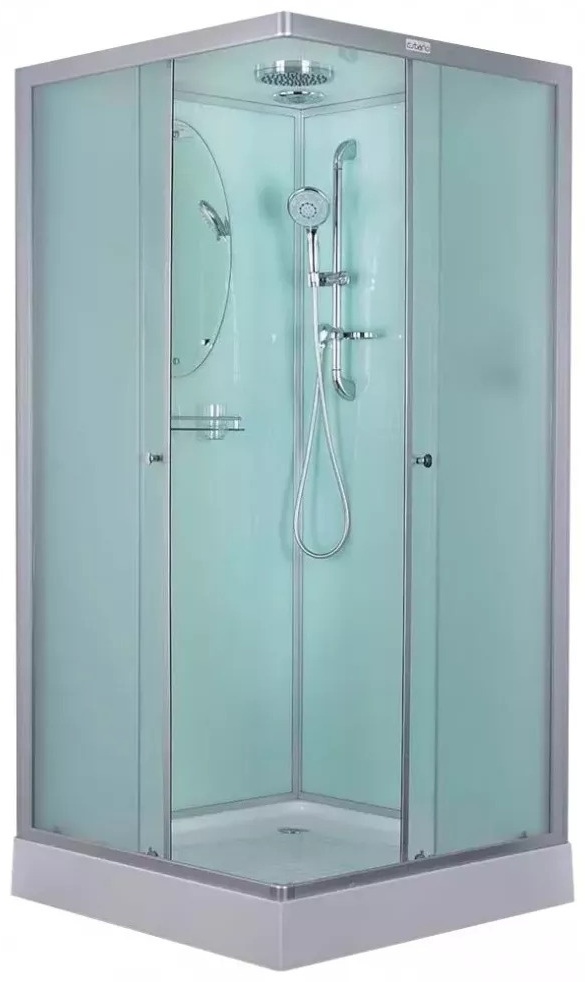 Кабина душевая ESBANO ES-L 100 CKR 100*100*210 (квадрат, LED освещение, низкий поддон,белые cтенки) - артикул K0000102858