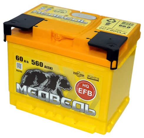 Аккумулятор 060 VLA Медведь EFB Ca/Ca e обратная полярность -/+ - артикул K0000199712