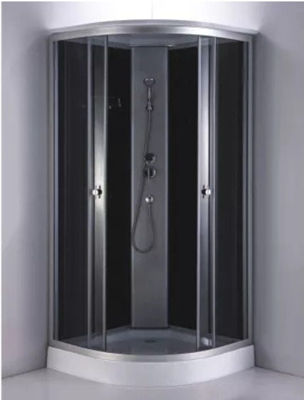 Душ.кабина COMFORTY СF5881E-A,серое стекло,задняя черная стеклянная панель,низкий поддон,800*800*2100 - артикул K0000201763
