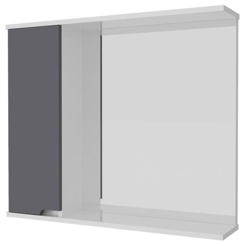 AVK2. Шкаф навесной, 1 Дверь + Зеркало, 700, коллекция (Аруна, Серый Графит, Белый матовый) - артикул K0000083471