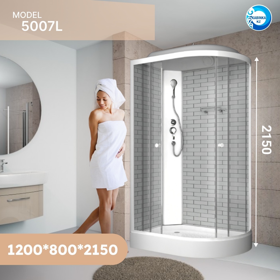Душевая кабина ODA 5007L Р белый кирпич б/с (80*120) н/п - артикул K0000206045