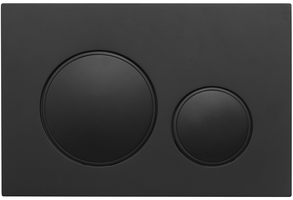 Смывная кнопка VECONI Арт. FLV10-B 240х162х7 (чёрный матовый, кайма - черный матовый) - артикул K0000216187