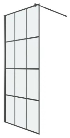 Душевая перегородка Niagara Eco NG-552-90BLACK (90х190) черный,стекло клетка,1 место - артикул K0000209080