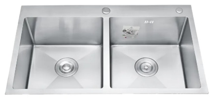 Двойная Кухонная мойка Diadonna DS7850T сатин (сифон в комплекте) - артикул K0000117401