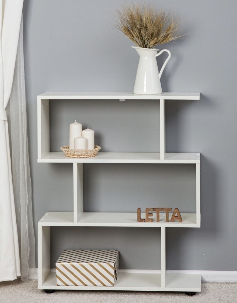 Стеллаж Зигзаг мини 73x25x89см Белый KABINKA.KZ - артикул K0000167972