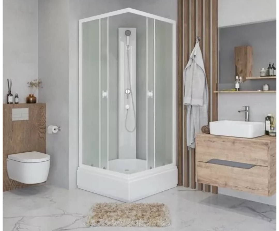 Душ.кабина Niagara Promo P80/26Q/MT/BK (800х800х1950) 4 места + полка - артикул K0000189756