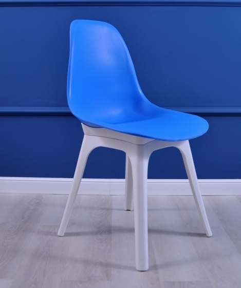 Стул ИМС BIO сиденье синее ножка пласт.белая - артикул K0000057098
