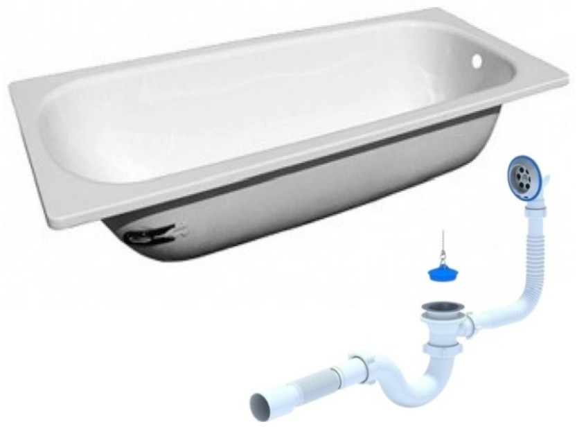 Ванна стальная L-1500*750 Караганда +сифон (KABINKA.KZ) - артикул K0000073924