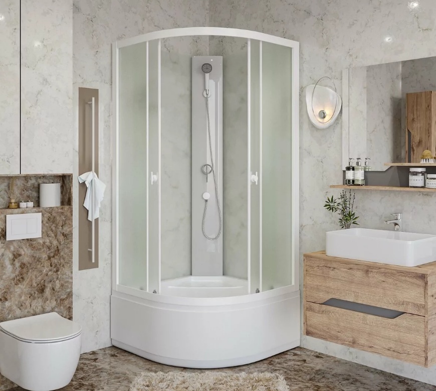 Душ.кабина Niagara Promo P100/40/MT/BK (1000х1000х1950) 4 места + полка - артикул K0000189715