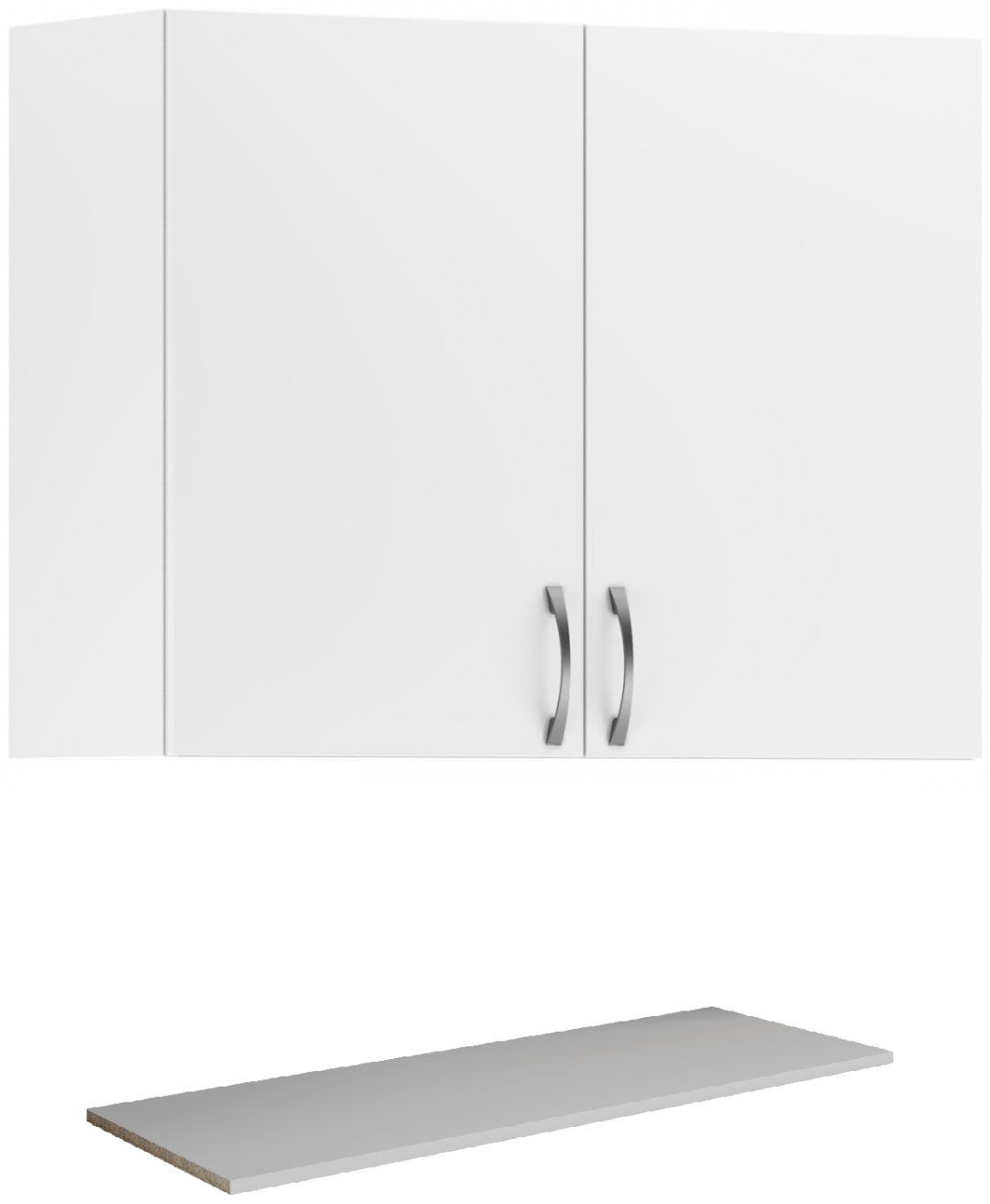 Шкаф настенный 30х80 белый Байтерек + полка - артикул K0000189503