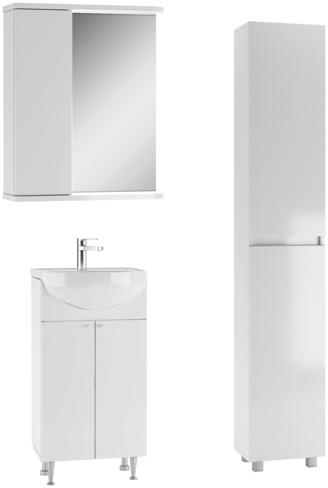 Комплект Тумба под умывальник Промо 50 Элегия DP2601T с умывальником + шкаф + пенал - артикул K0000191641