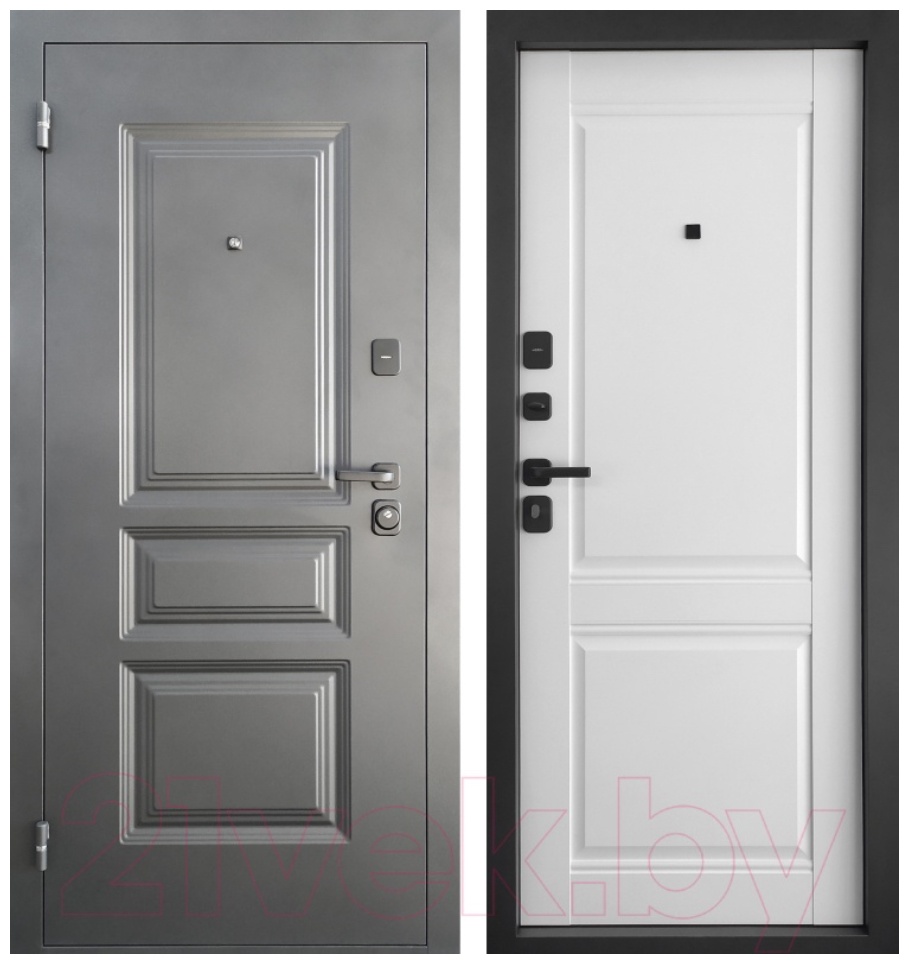 Дверь АРКТИК КЛАССИКА-2050/880/ R Муар чёрный 999 Арктик ЦП-014 - артикул K0000169750