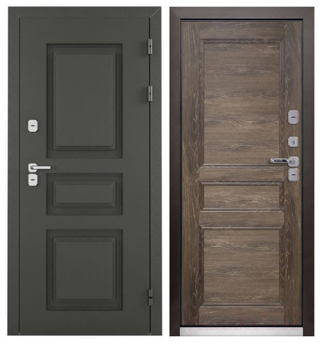 Дверь ВИНТЕР 100-2050/880/ R 999  MOCCO Дуб шале морёный - артикул K0000169797