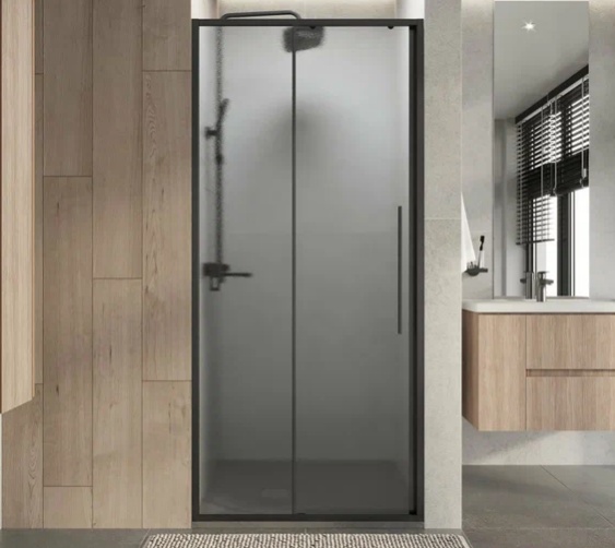 Дверь в нишу Niagara Nova NG-34-L13CHGR (130х195) графит,раздвижная влево,стекло шиншилла,1 место - артикул K0000215518