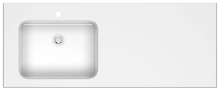 Комплект Раковина Лакшери левая V120D1 (сигн.бел.) Granit со ссмесителем Эверест и сифоном - артикул K0000117167