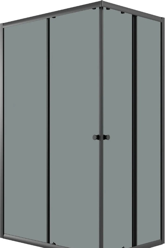Душевое ограждение Niagara Eco NG-1018-14QT (100х80х190) прямоугольник,раздвижное,черный,стекло тонированное,1 место - артикул K0000206156