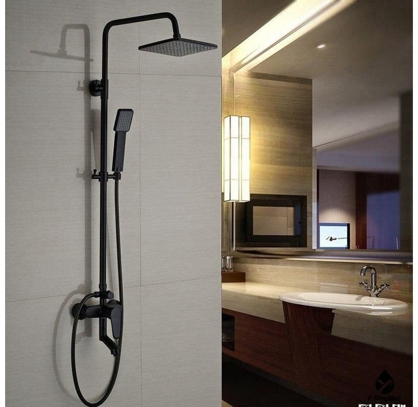 SC7500BK Колонна душевая 35 мм с керамическим картриджем, чёрная матовая - артикул K0000036756