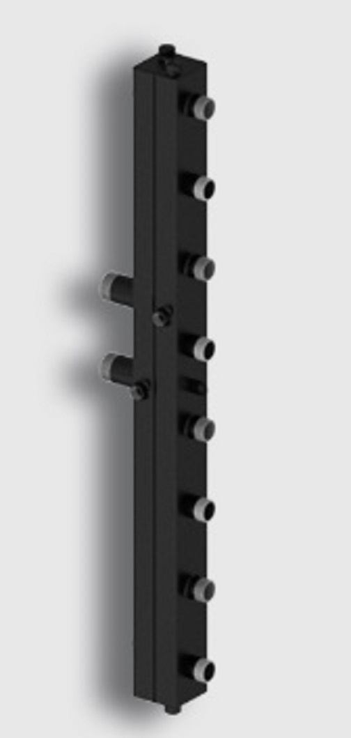 Гидравлический коллектор стальной комбинированный вертикальный на 4 контура Север-KV4 - артикул K0000116041