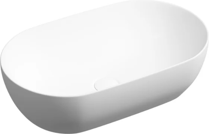CN12001MW Раковина накладная овальной формы Twist 500x300x140, белый матовый - артикул K0000219861