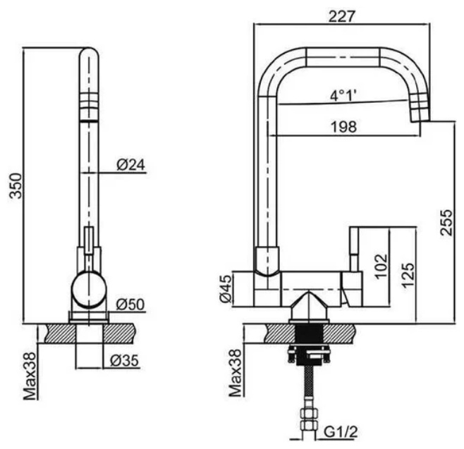 5.60004-BN FENSTER 360 Cмеситель для кухни, излив 360°, Kerox, браш.никель (280709) - артикул K0000206257