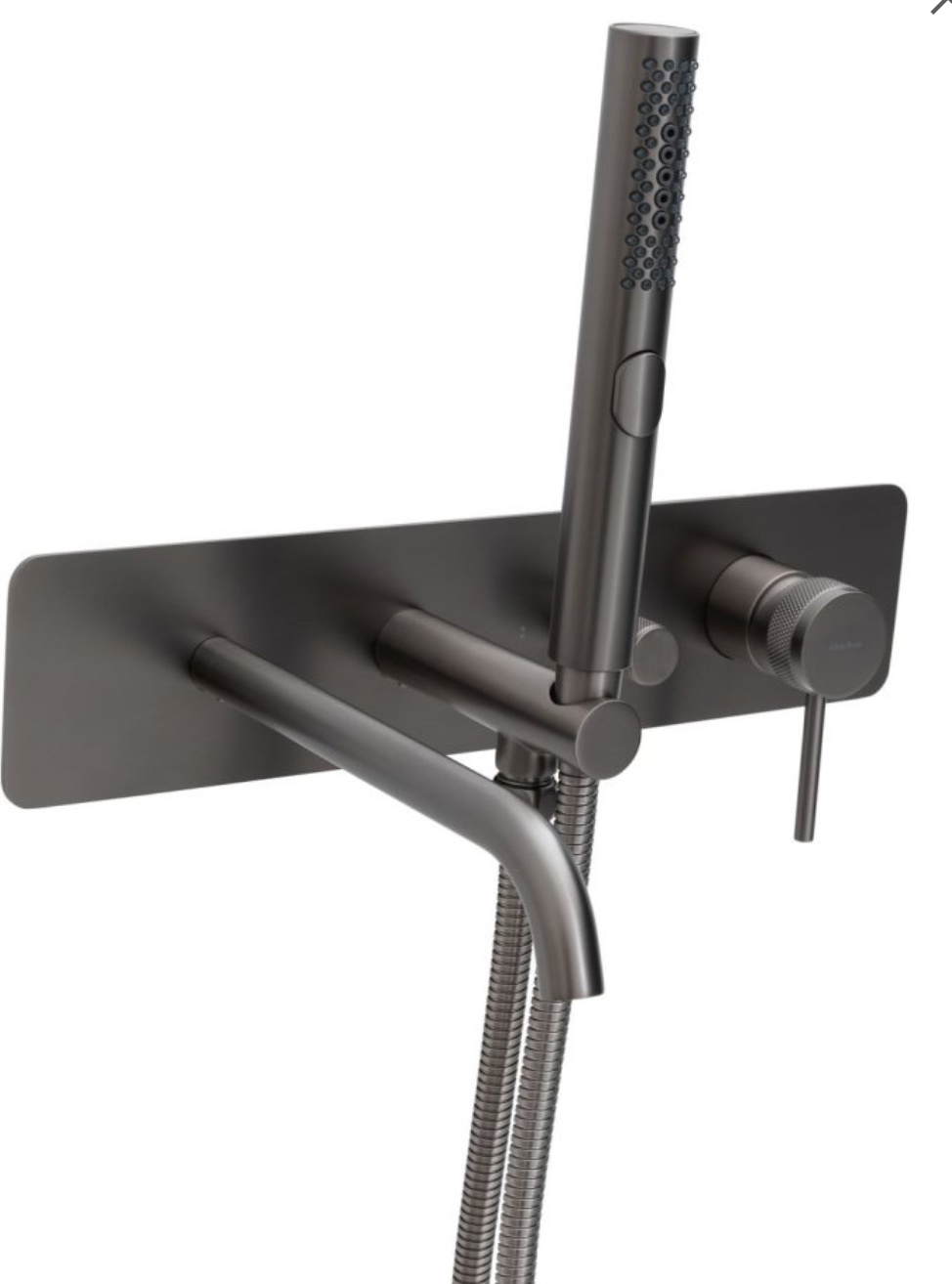 5.31A05-MG PRIORITY 3.0 Cмес. для ванны встр., излив 200мм, Kerox, Easy box, графит браш (323750) - артикул K0000206332