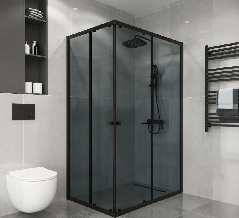 Душевое ограждение Niagara Eco NG-1129-14QT (120х90х190) прямоугольник,раздвижное,черный,стекло тонированное,1 место - артикул K0000206160