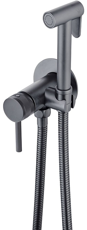 5.31A29-MG PRIORITY 3.0 Смес.с гиг.душем,Латунь+Вставка в держ,Kerox,скр.часть, графит браш (323737) - артикул K0000206323