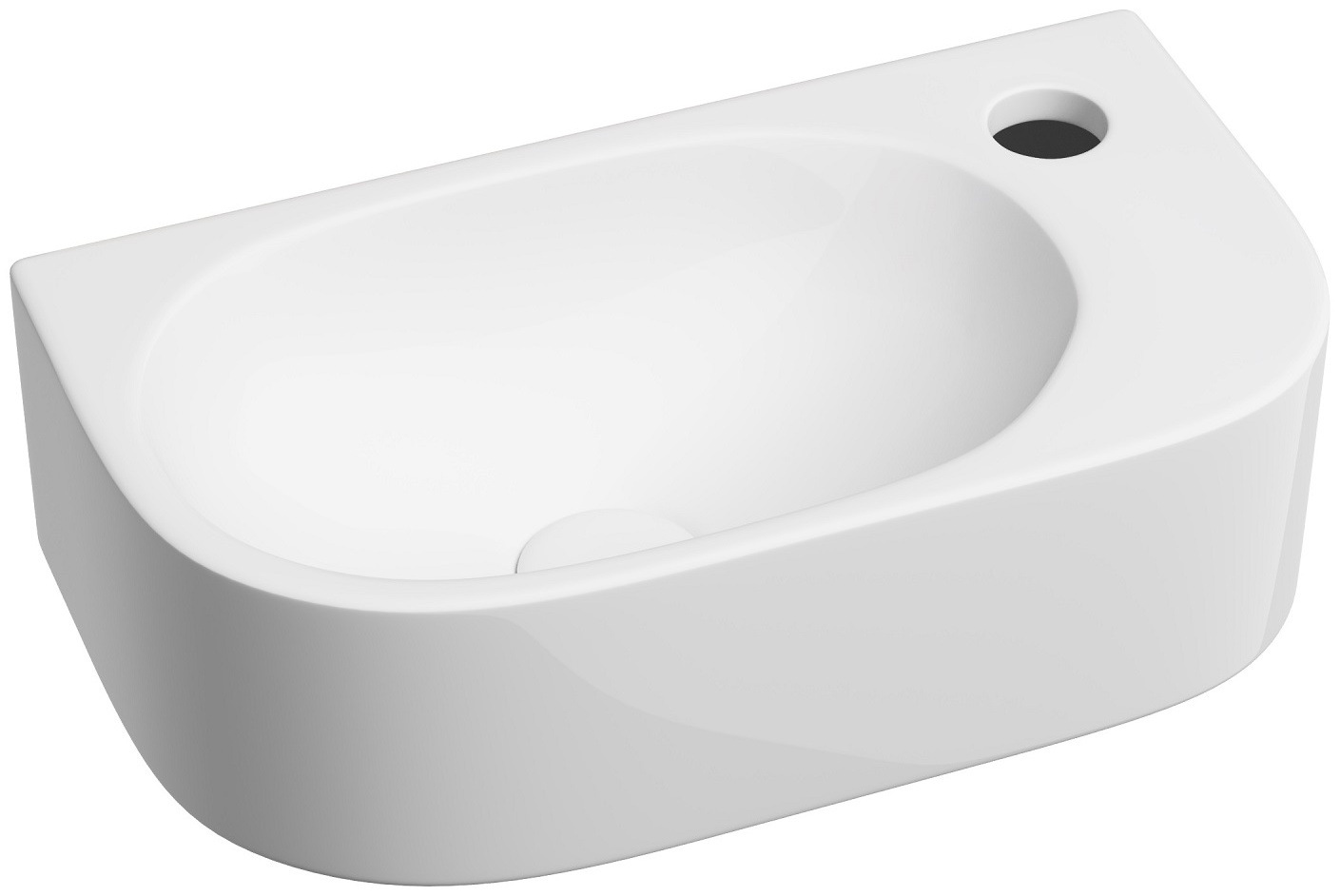 CN6066L Умывальник подвесной прямоугольный (чаша слева, отверстие под смеситель справа) Element 409* - артикул K0000220577