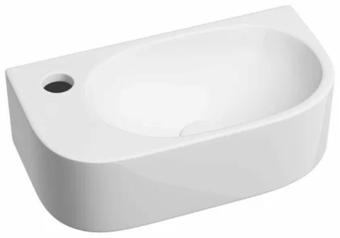 CN6066R Умывальник подвесной прямоугольный (чаша справа, отверстие под смеситель слева) Element 409* - артикул K0000220578