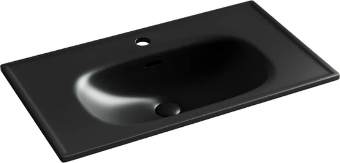 CN13002MB Раковина накладная Sabo с отверстием под смеситель 800x460x130, черный матовый - артикул K0000219870