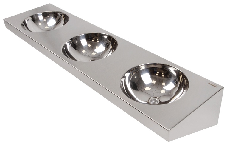 Раковина коллективная нержавеющая коррозионно-стойкая сталь AISI 304 (1.0 мм - 2.0 мм) 3-038.2 - артикул K0000221511