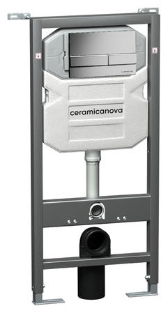 CN1002M Система инсталляции для унитазов CERAMICANOVA Envision с кнопкой смыва цвет матовая - артикул K0000219842